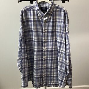 Brooks Brothers Blue and White Plaid Shirt
